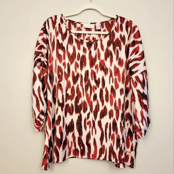 Chico's Animal Print Blouse - Picture 1 of 5